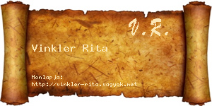 Vinkler Rita névjegykártya